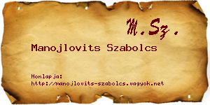 Manojlovits Szabolcs névjegykártya